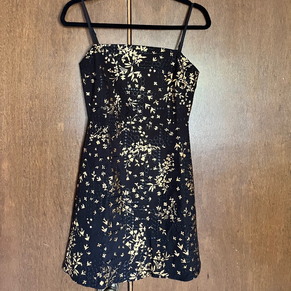 RIHOAS gold and black mini dress